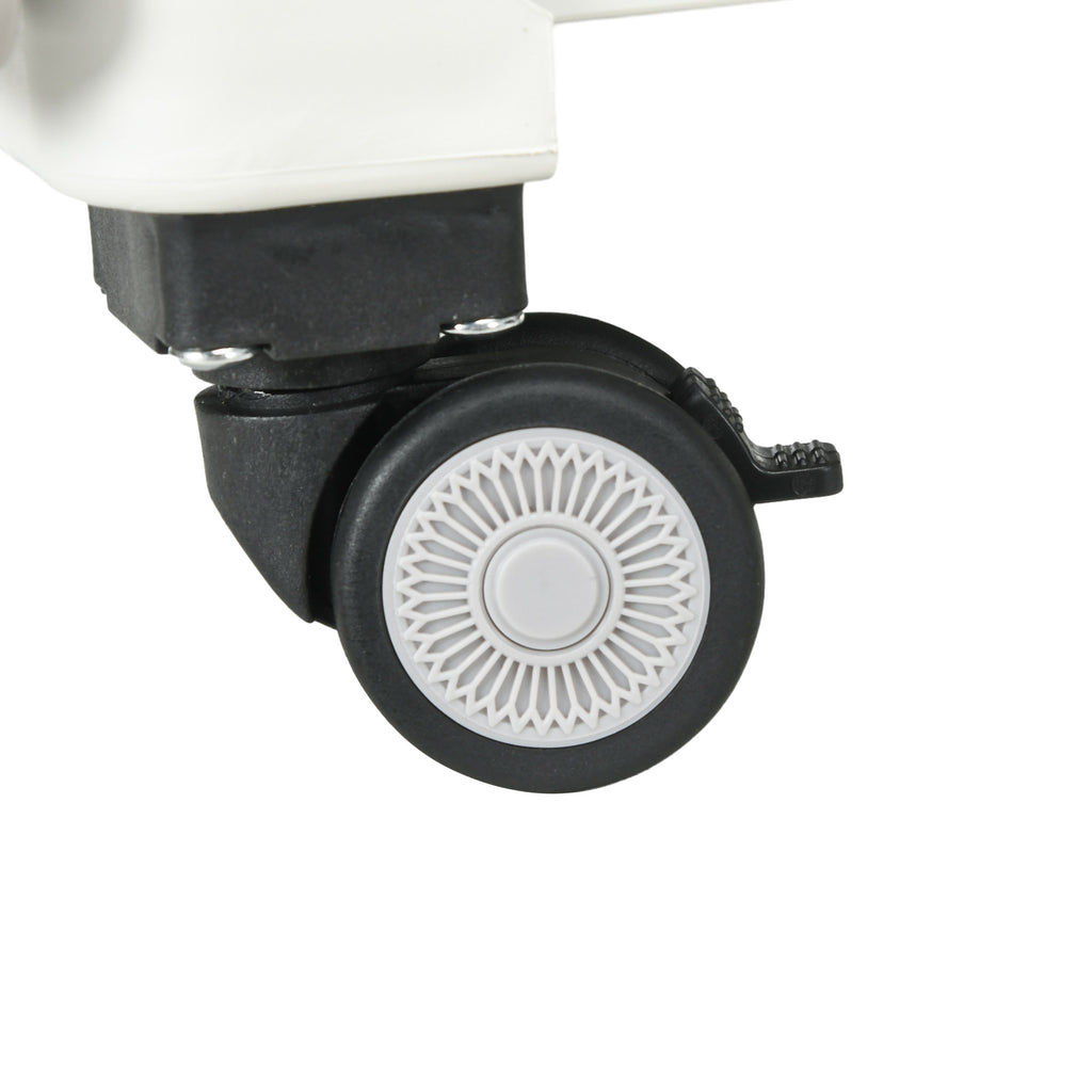 Chariot de courses pliable caddie de courses avec poignée télescopique réglable et couvercle charge max. 80 kg, blanc-8
