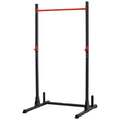 Squat Rack Réglable 32 Niveaux en Acier, Crochet, Barre de Traction, Base Antidérapante, 117,5x122x226cm, Noir-0