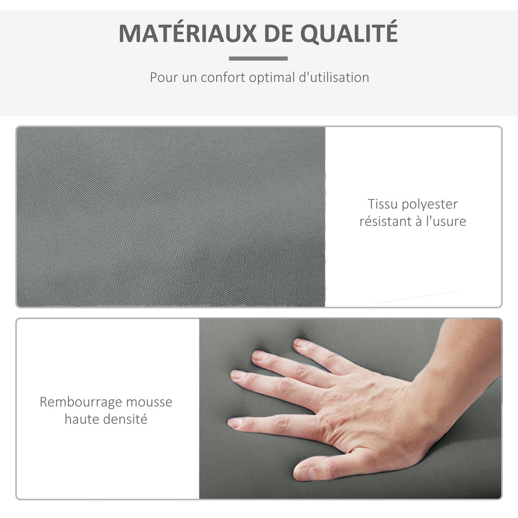 Lot de 2 Matelas pour Chaise Longue transat Bain de Soleil avec Sangles d'attache pour Jardin MATELAS-4