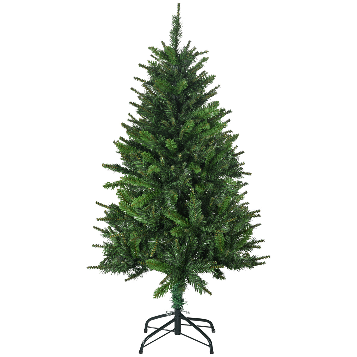 Sapin de Noël artificiel avec 310 branches support en acier socle pliable en acier hauteur 120 cm vert-0