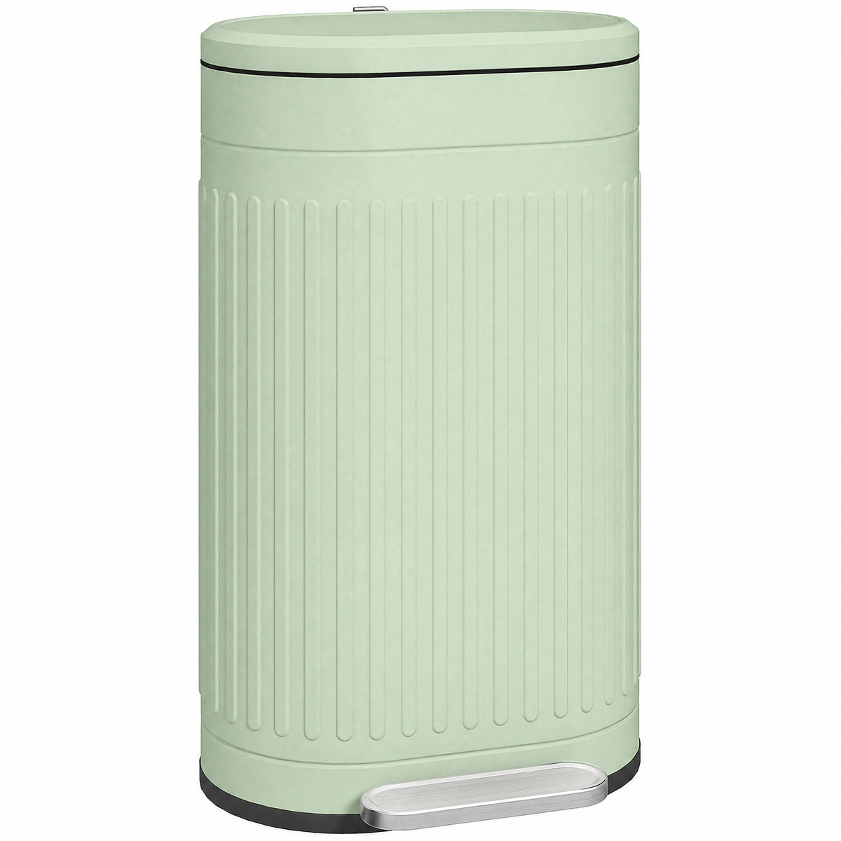 Poubelle de cuisine poubelle à pédale 30L couvercle à fermeture douce seau intérieur amovible 36,5 x 31,2 x 60,8 cm vert-0