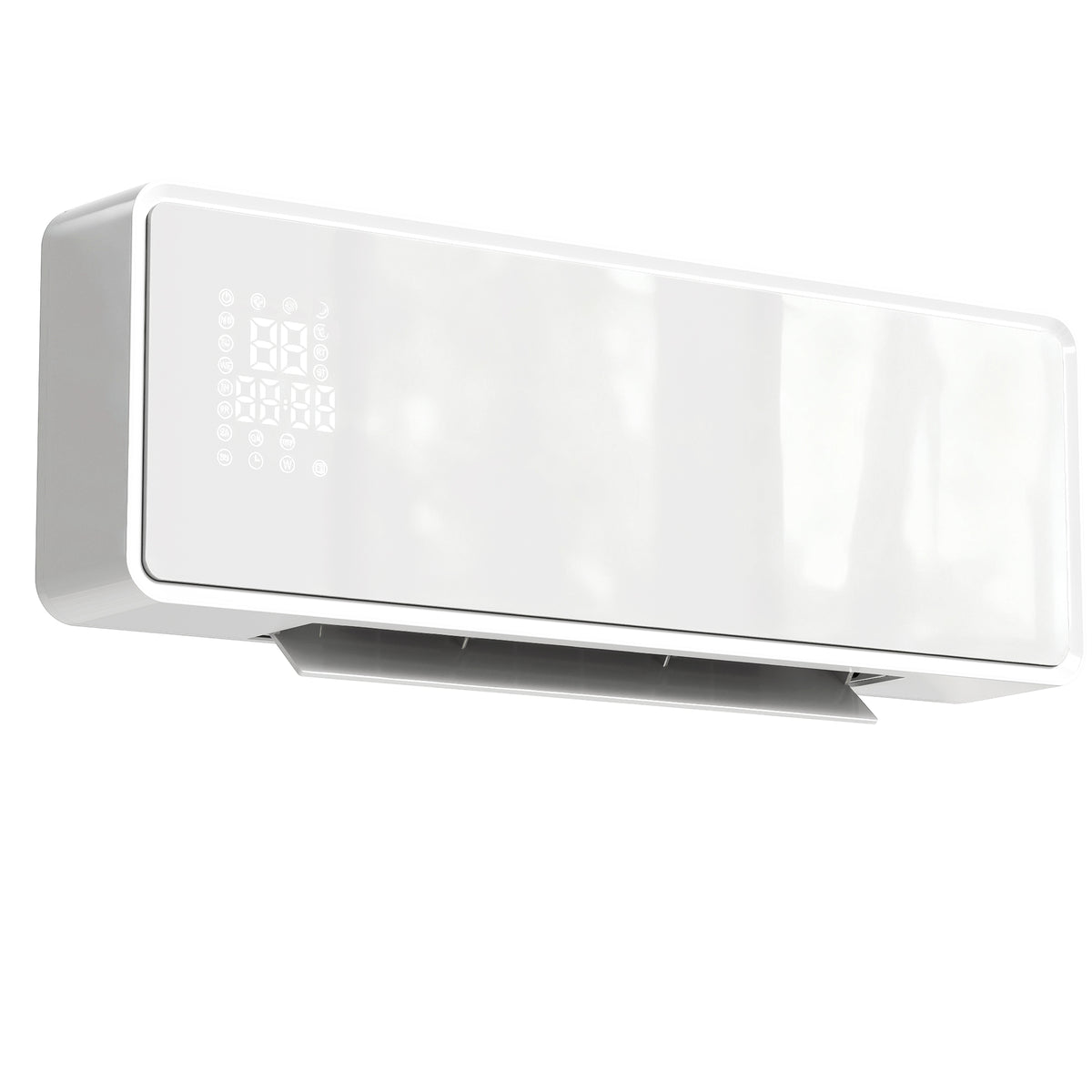 Chauffage mural en céramique 1000/2000W, radiateur électrique, ventilateur, thermostat, minuterie, 54x18,7x12,3cm, blanc-0
