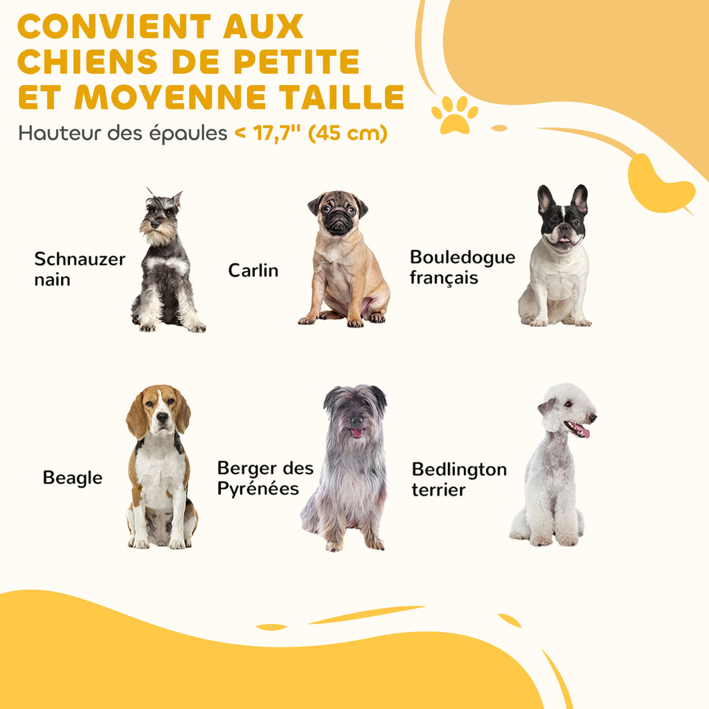 Barrière de sécurité modulable pliable pour animaux de compagnie avec pied de support, bois massif, 206 x 35,5 x 76 cm-5
