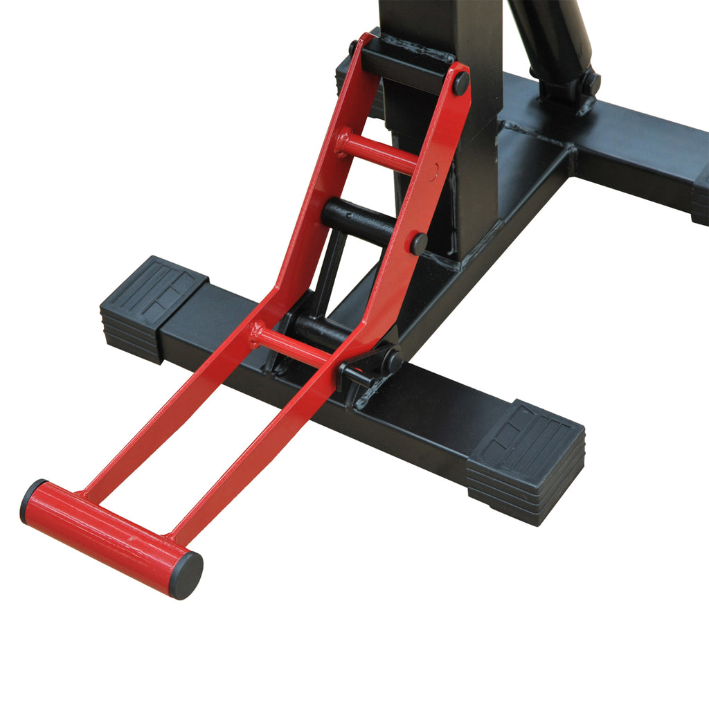 Support universel de moto réglable cric hydraulique Support de motocross Absorbeur de chocs 150kg de charge-7
