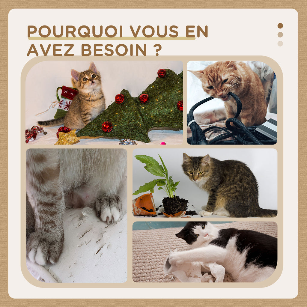 Arbre à chats griffoir sisal naturel 1 niche panier pompon peluche jacinthe d'eau 45 x 40 x 74 cm beige-5