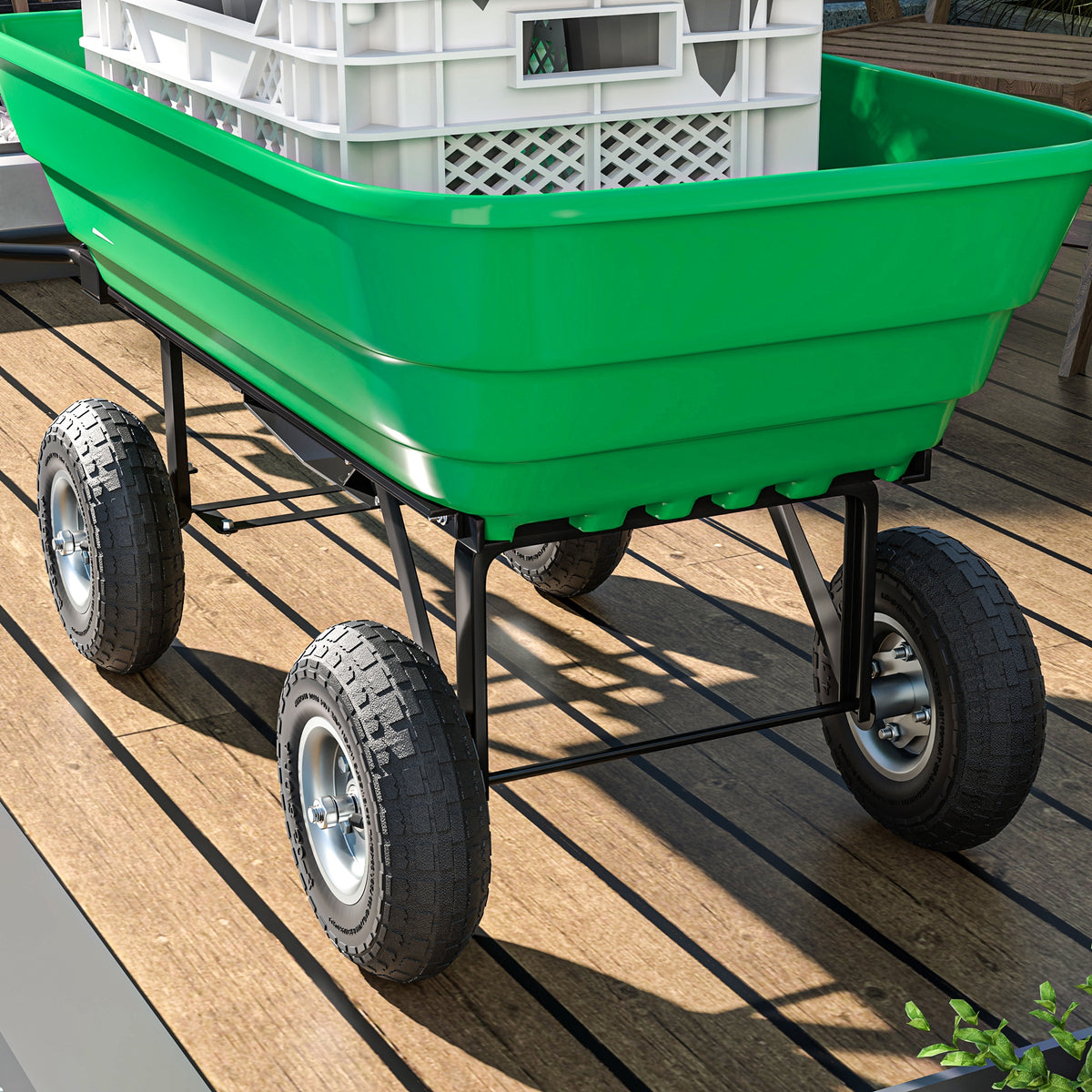 Lot de 2 Pneus Pneumatiques de Remplacement Alésage de 16mm pour Chariot de Jardin, Brouette et diable-6