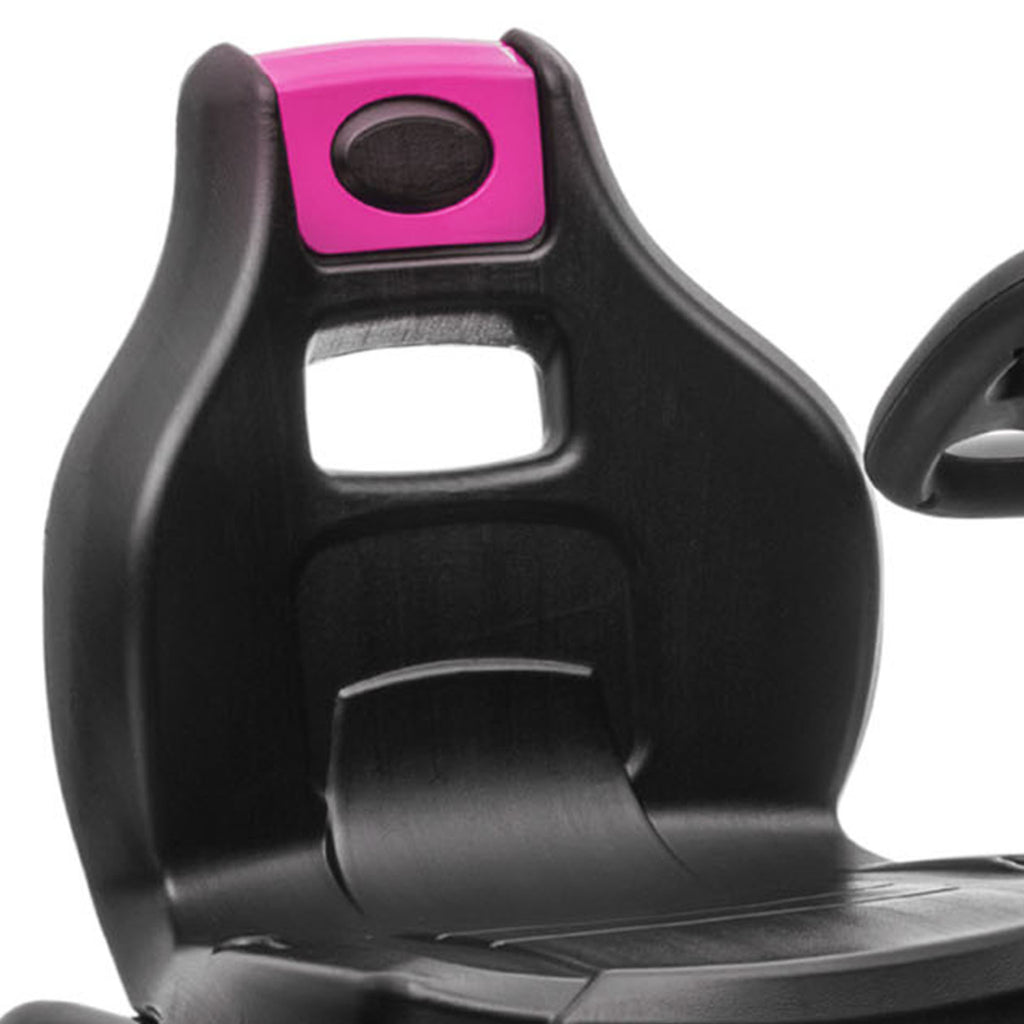 Kart à pédales pour enfant siège réglable 3 positions frein à main enfant de 5 à 12 ans rose noir-9
