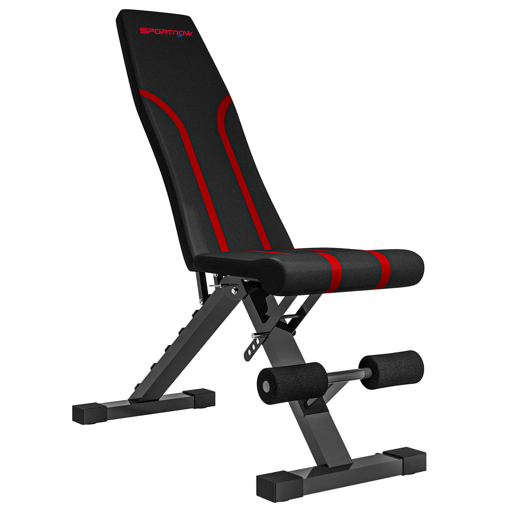 Banc de musculation pliable inclinable, banc réglable pour l'entraînement complet  82 x 35 x 42,5-107 cm acier noir-0