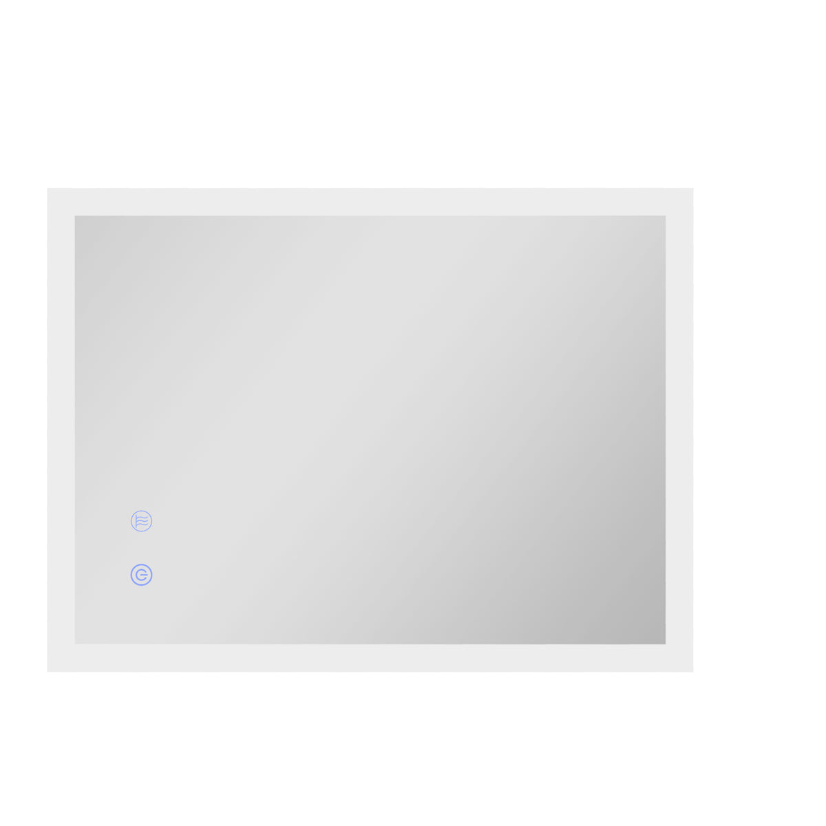 Miroir mural lumineux LED de salle de bain 80 x 60 cm 3 couleurs luminosité réglable interrupteur tactile transparent-7