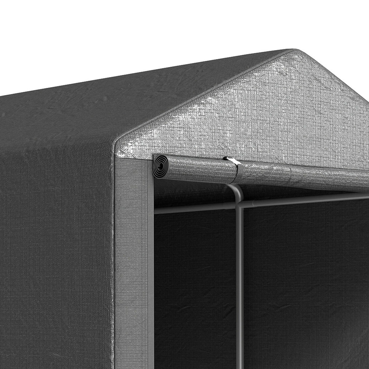 Abri de jardin tente de stockage portable abri de vélo garage pour extérieur avec cadre en acier galvanisé grande porte-9