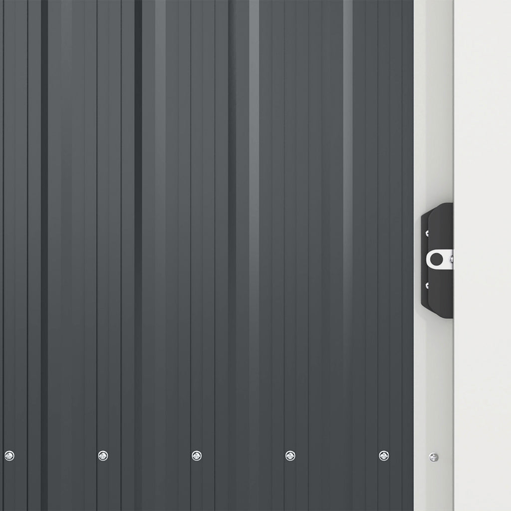 Abri de jardin en métal 1,2 m², cabane jardin extérieure, porte coulissante verrouillable, 136x87x176cm, gris-9