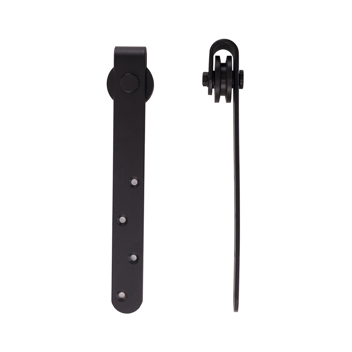 Kit de Porte Coulissante, Système Galandage avec Porte Épaisseur 20-25 mm, Largeur Max. 0,9 m, Charge 20 kg, Acier Noir-7
