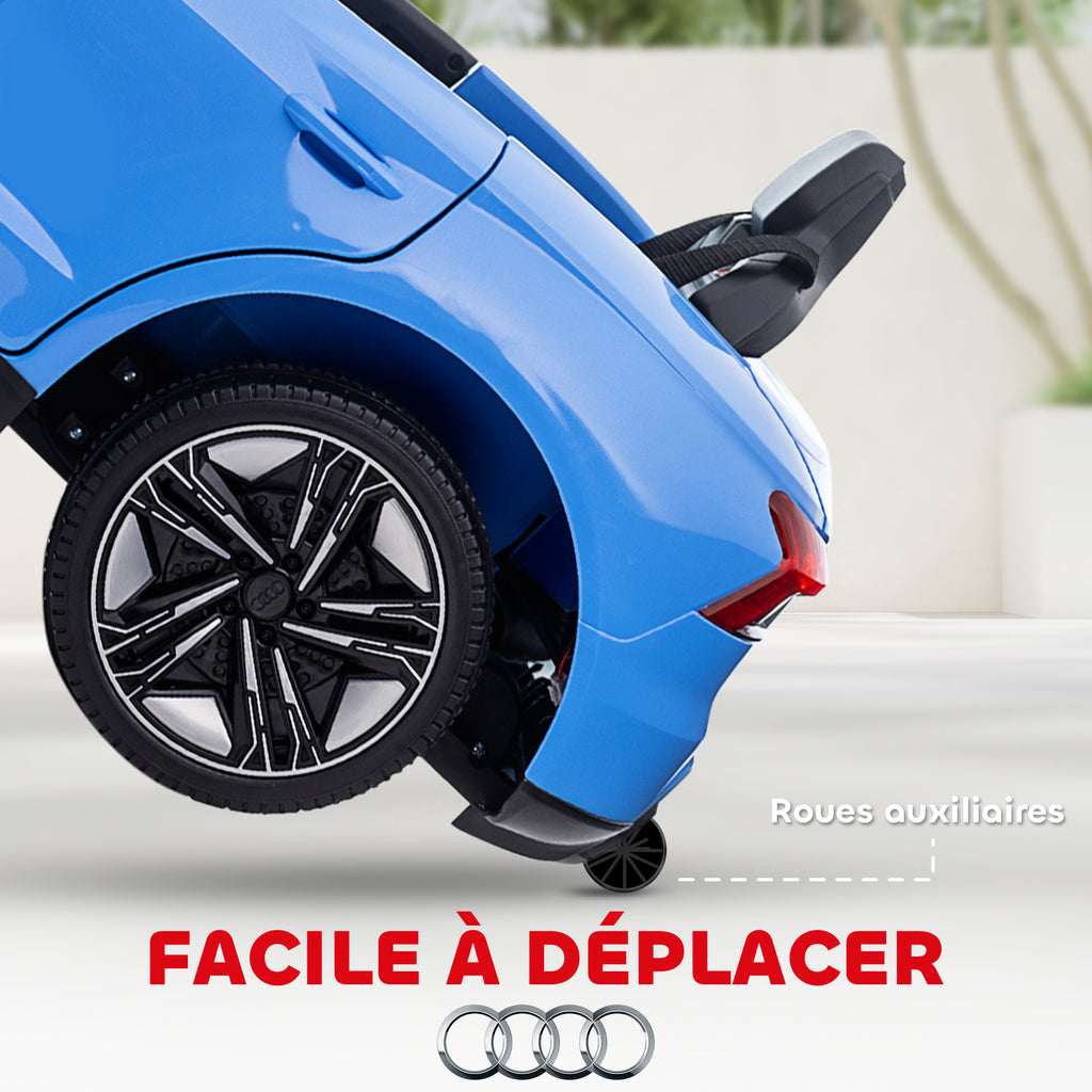 Voiture électrique enfant 12 V - véhicule électrique avec télécommande parentale fournie - V. Max. 5 Km/h - effets sonores, lumineux - Audi RS E-tron GT bleu-5