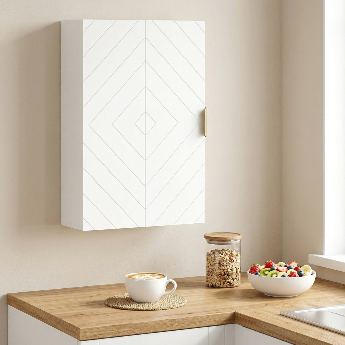 Armoire murale de salle de bain, armoire à pharmacie murale meuble de rangement avec étagère réglable-7