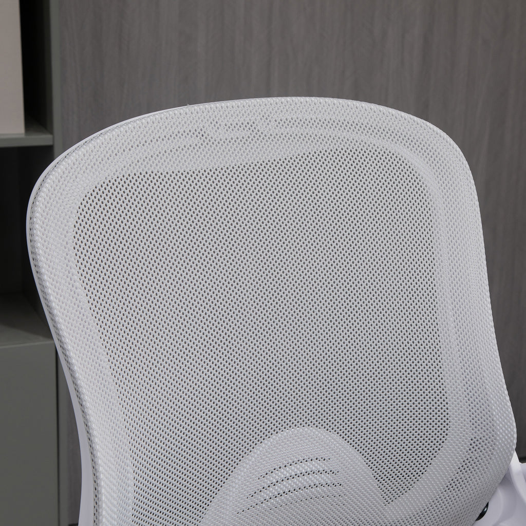 Fauteuil de bureau chaise de bureau assise debout hauteur réglable repose-pieds gris et blanc-9