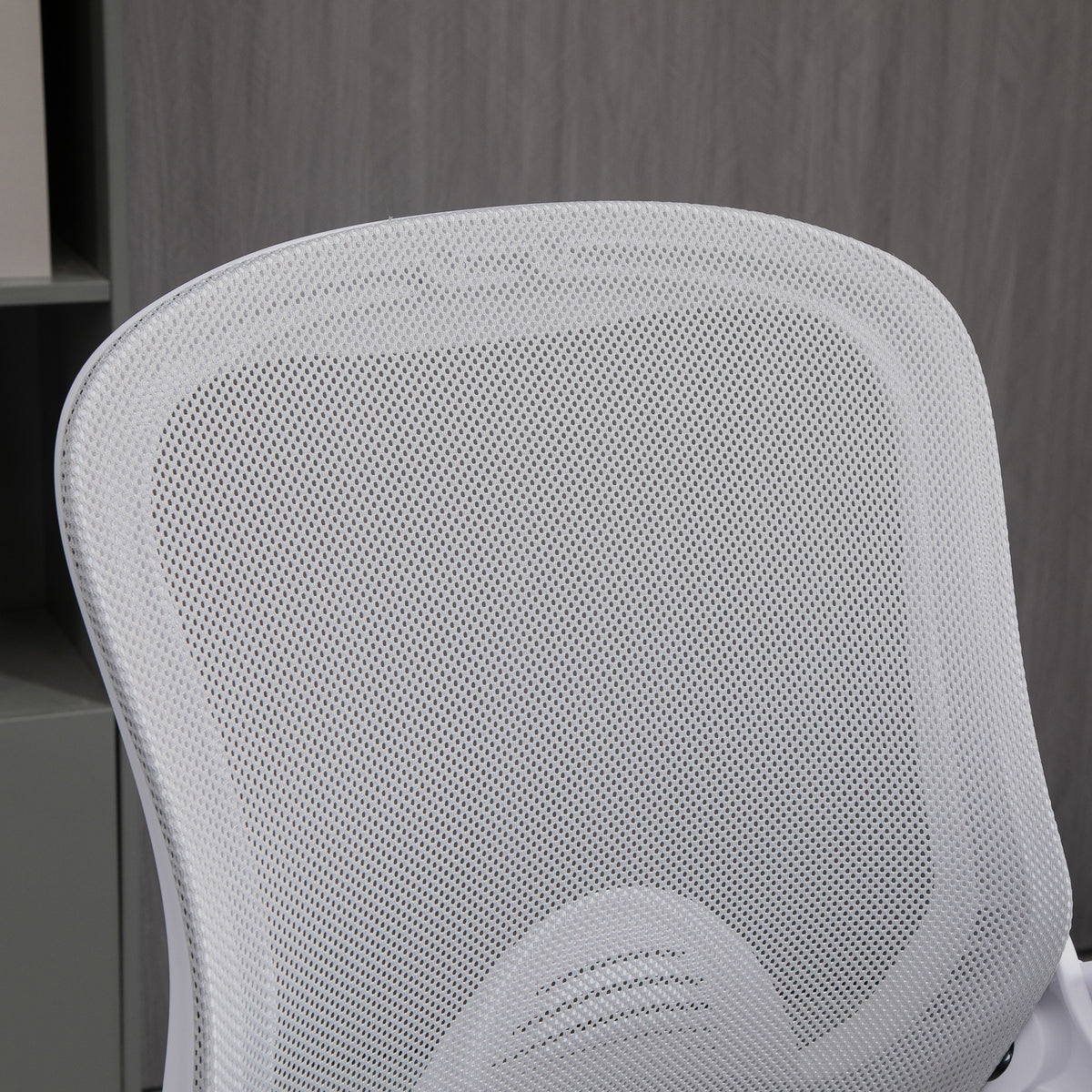 Fauteuil de bureau chaise de bureau assise debout hauteur réglable repose-pieds gris et blanc-9