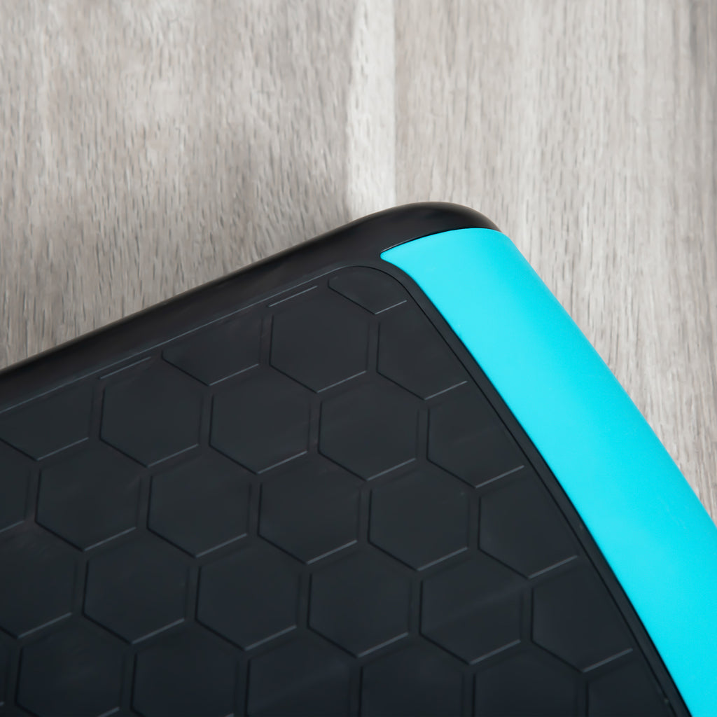 Stepper aérobic fitness hauteur réglable 3 niveaux surface antidérapante 78 x 28 x 20 cm noir et bleu-8