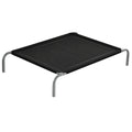 Lit pour chien chat XL grand confort sur pieds lit de camp 110 x 75 x 20 cm textilène micro-perforé noir-0
