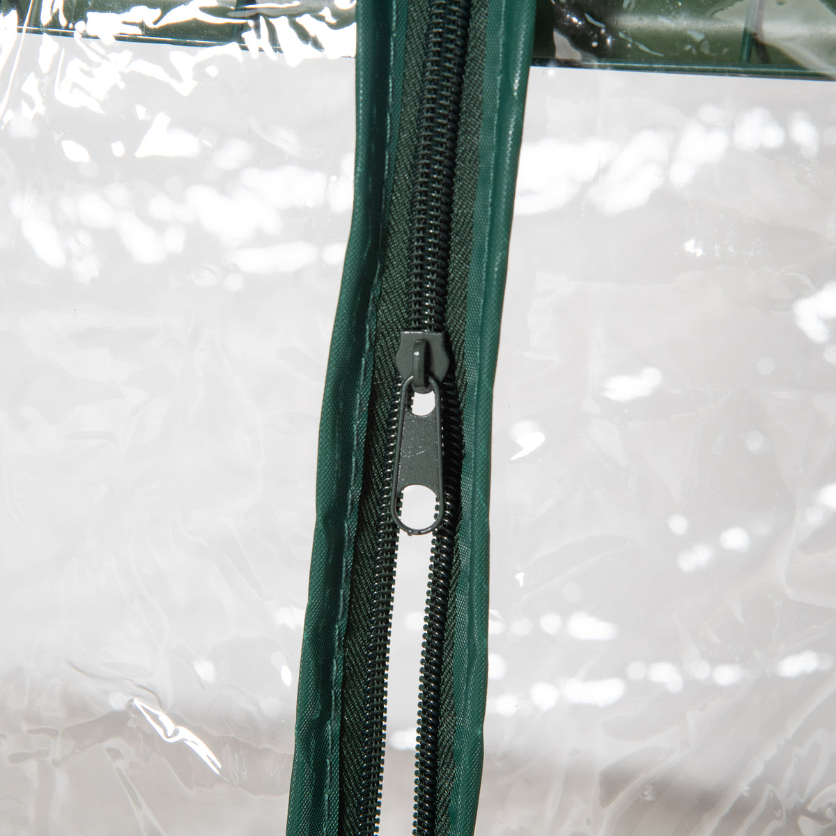 Serre de jardin avec étagères 3 niveaux, serre de balcon, bâche renforcée PVC, châssis en acier, porte zippée enroulable, pour légumes plantes fleurs, 69 x 49 x 125 cm, transparent-6