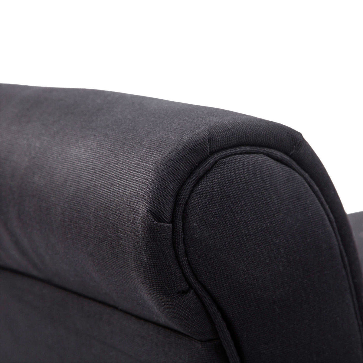 Banc Entrée Bout de Lit Rembourré pour Chambre à Coucher, Tissu à Voile, 102 x 36 x 51 cm, Noir-8