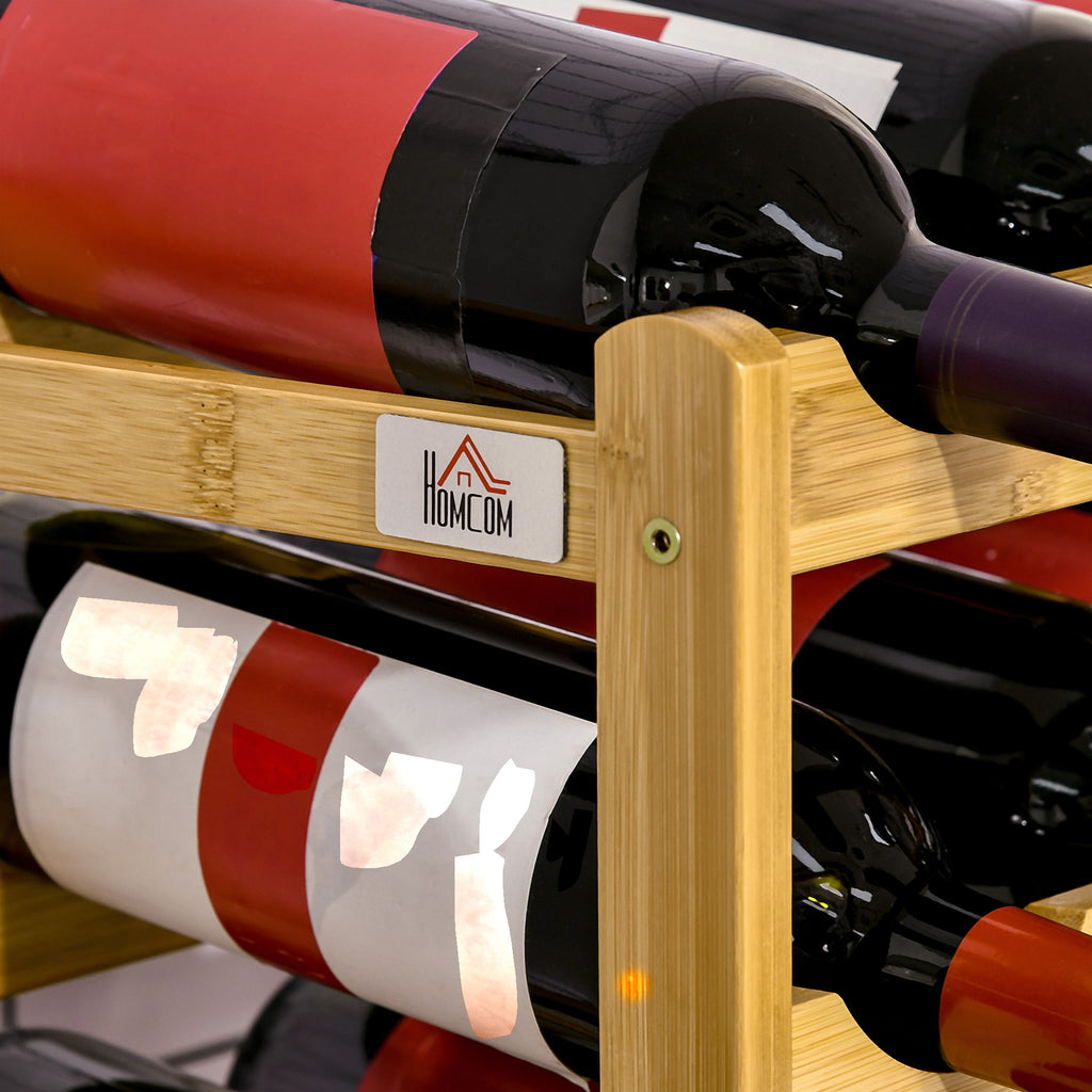 Range-bouteilles casier porte-bouteilles en bois de bambou 4 niveaux 16 bouteilles 43 x 23,5 x 38 cm bois naturel-8