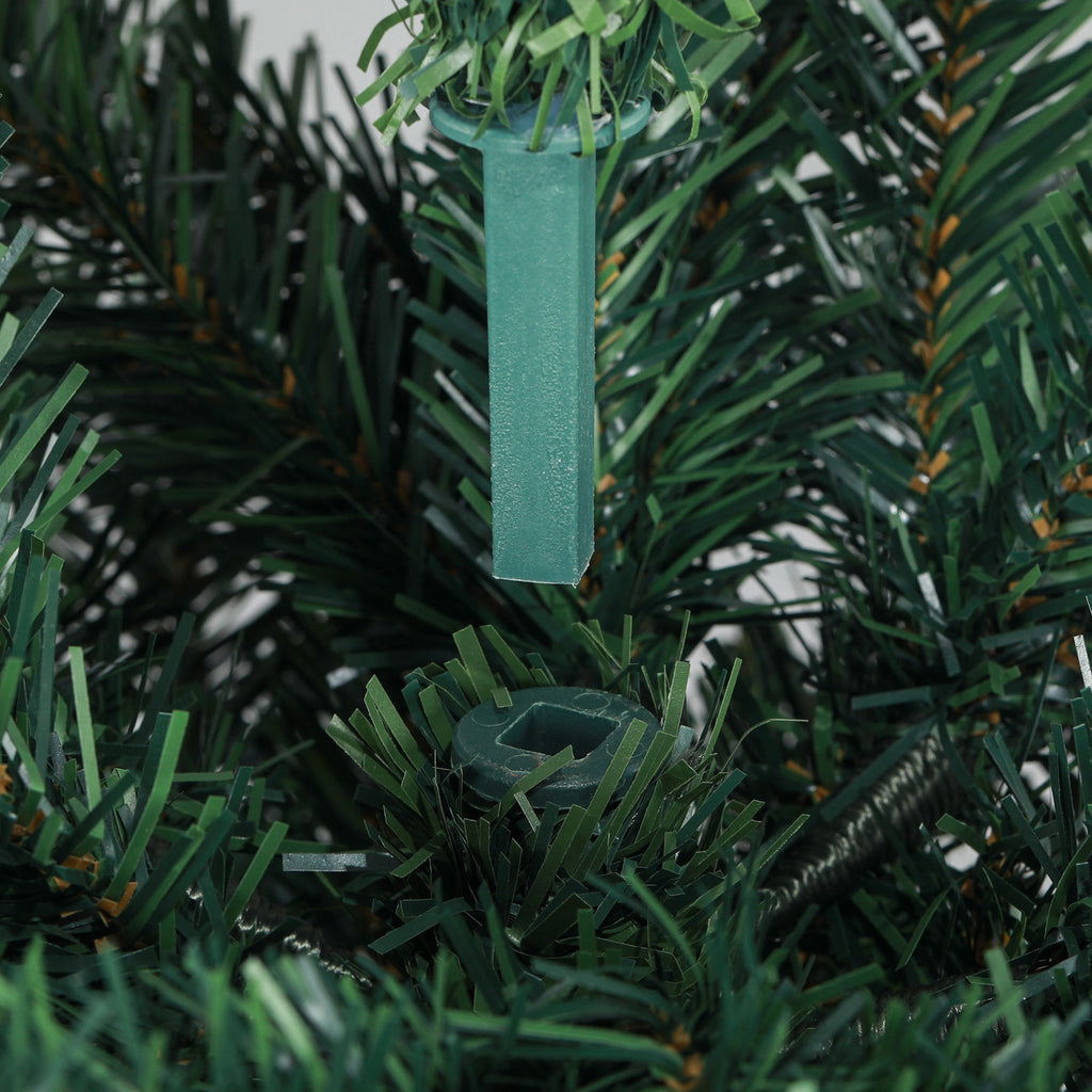 Sapin de Noël Artificiel 180 cm Arbre de Noël Slim avec support en acier pliable, 479 branches épines Vert-8