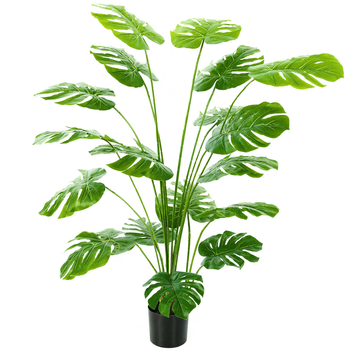 Plante artificielle arbre artificiel monstera deliciosa avec pot inclus hauteur 150 cm intérieure vert-0