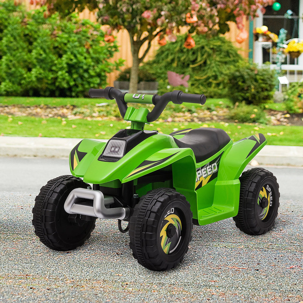 Quad électrique pour enfants 18-36 mois véhicule à batterie 6V avec marche avant et arrière 72 x 40 x 45,5 cm vert-9