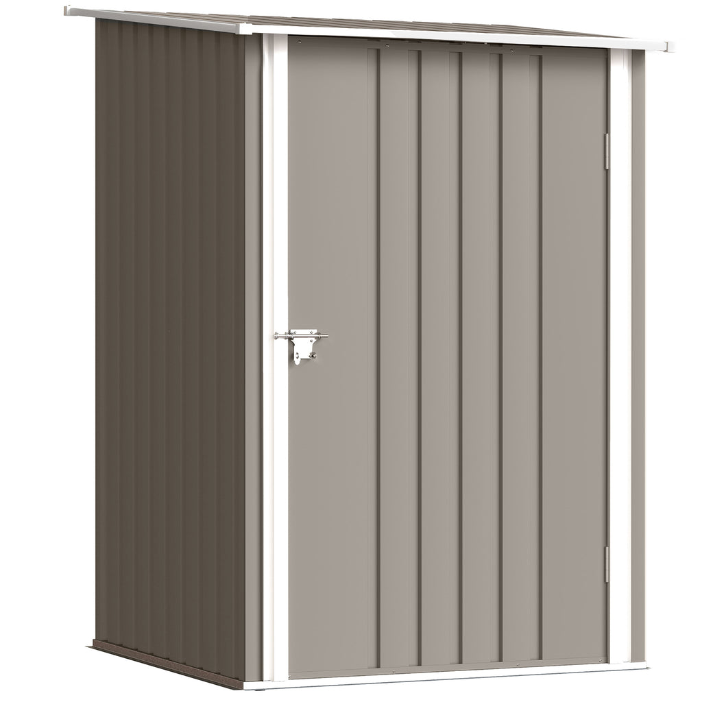 Abri de Jardin 1m² - Remise pour Outils - cabanon Porte verrouillable - dim. 1L x 1,03l x 1,6H m - tôle d'acier ondulée-0