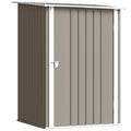 Abri de Jardin 1m² - Remise pour Outils - cabanon Porte verrouillable - dim. 1L x 1,03l x 1,6H m - tôle d'acier ondulée-0