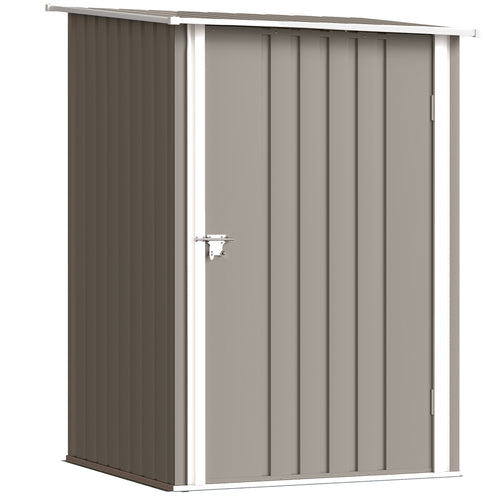 Abri de Jardin 1m² - Remise pour Outils - cabanon Porte verrouillable - dim. 1L x 1,03l x 1,6H m - tôle d'acier ondulée-0