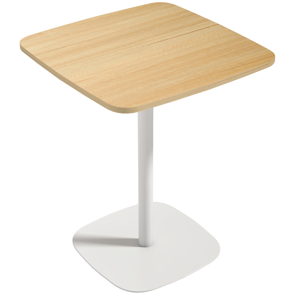 Table à manger carrée pour 2 personnes table de cuisine plateau en effet bois base carrée 60x60x75cm effet bois naturel-0
