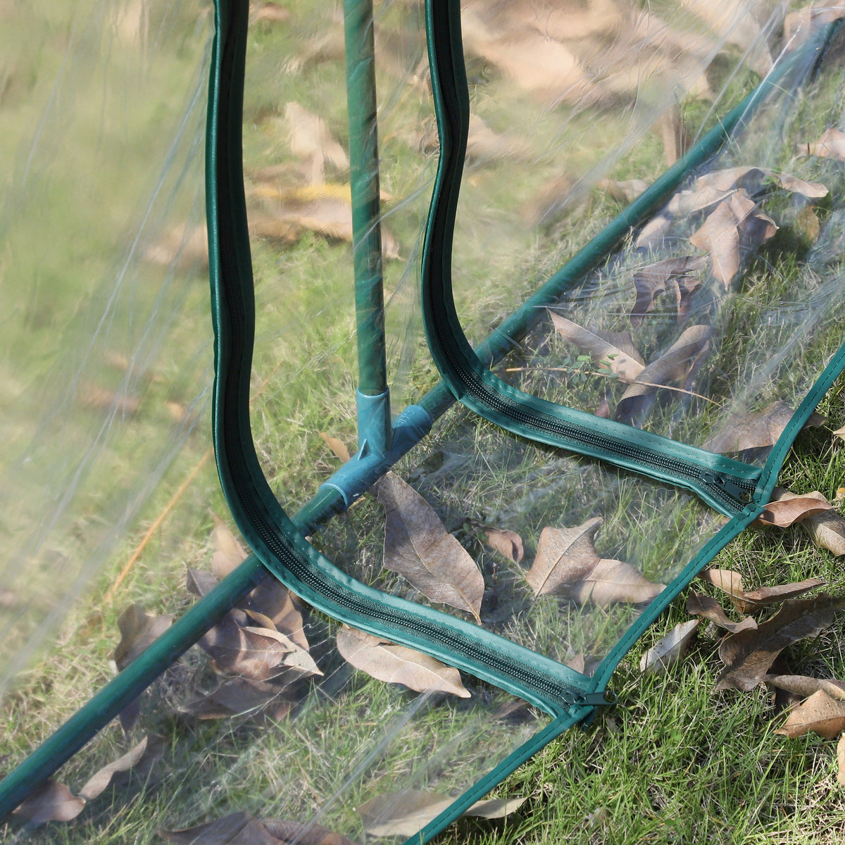 Mini Serre de Jardin, Mini Serre Tunnel, Serre à Tomates 3,5L x 1l x 0,8H m, Acier, PVC Anti-UV, 3 Fenêtres-7