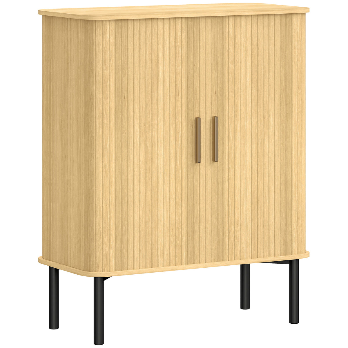 Meuble à Chaussures 5 Niveaux 15 Paires avec Portes Coulissantes, Étagères Réglables, 78x38x95,2cm, Chêne-0