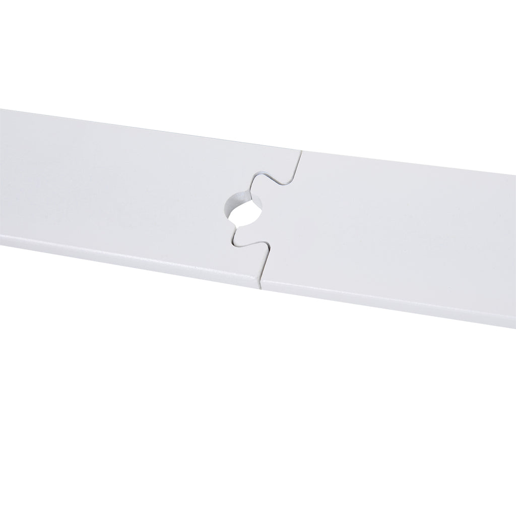 Kit de porte coulissante quincaillerie grange à porte coulissante en acier au carbone longueur de rail 183 cm blanc-7