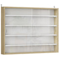 Vitrine pour collection vitrine murale 80 x 9,5 x 60 cm 4 étagères réglables en hauteur 2 portes coulissantes en verre-0