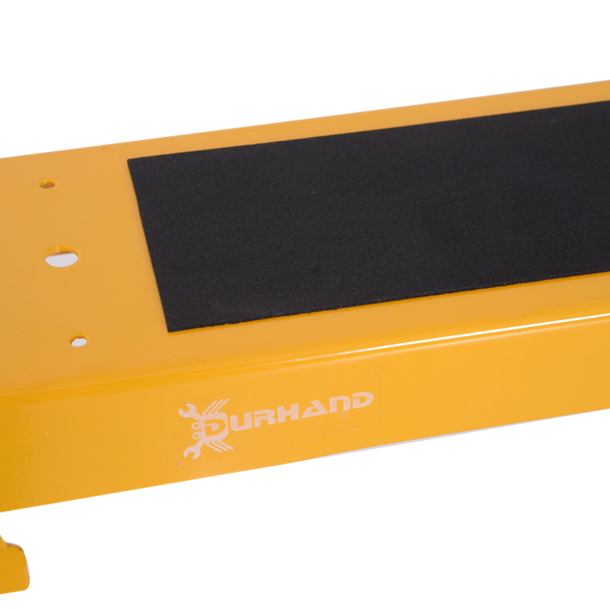 Lot de 2 tréteaux pliables compactes poignée transport dim. 100L x 50l x 76H cm surface antidérapante métal noir jaune-7