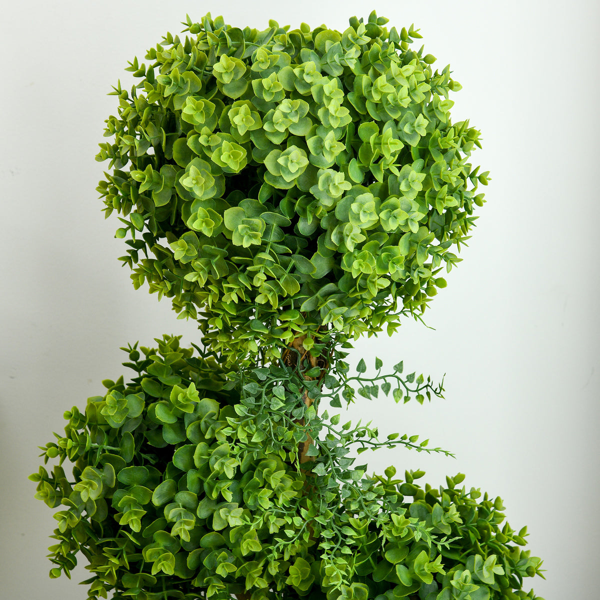 Plante artificielle arbre artificiel 3 boules de buis avec pot ciment, intérieur et extérieur, hauteur 115 cm-6