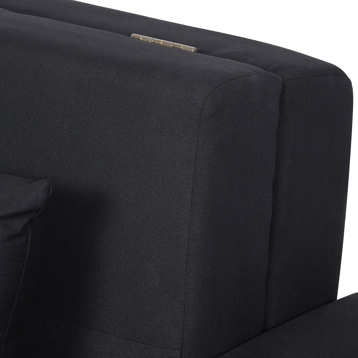 Canapé-lit 2 places convertible 2 en 1 avec 2 coussins et coffre de rangement intégré 152 x 101 x 81 cm gris foncé-8