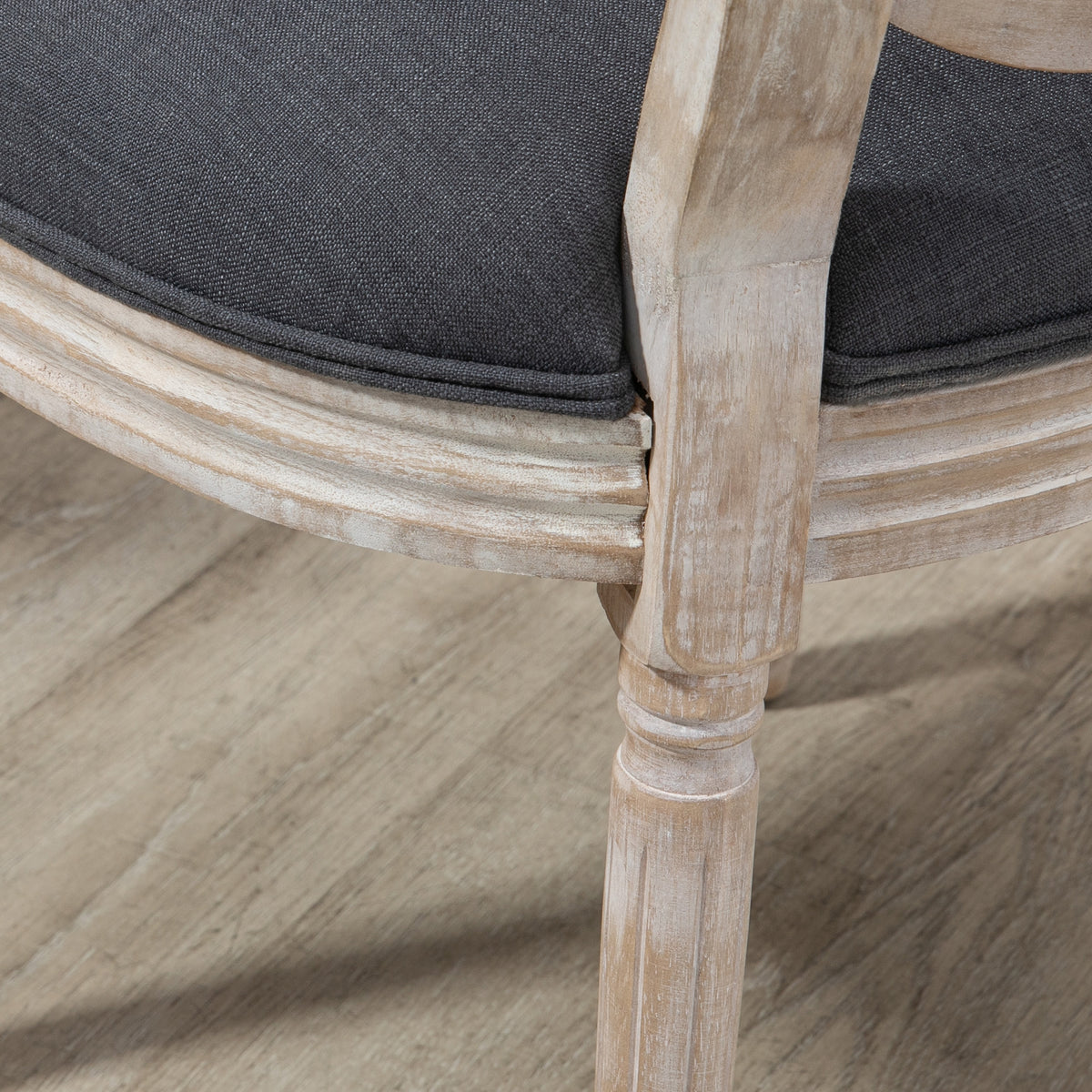 Lot de 2 chaises de Salle à Manger - Chaise de Salon médaillon Style Louis XVI - Bois Massif sculpté, patiné-8