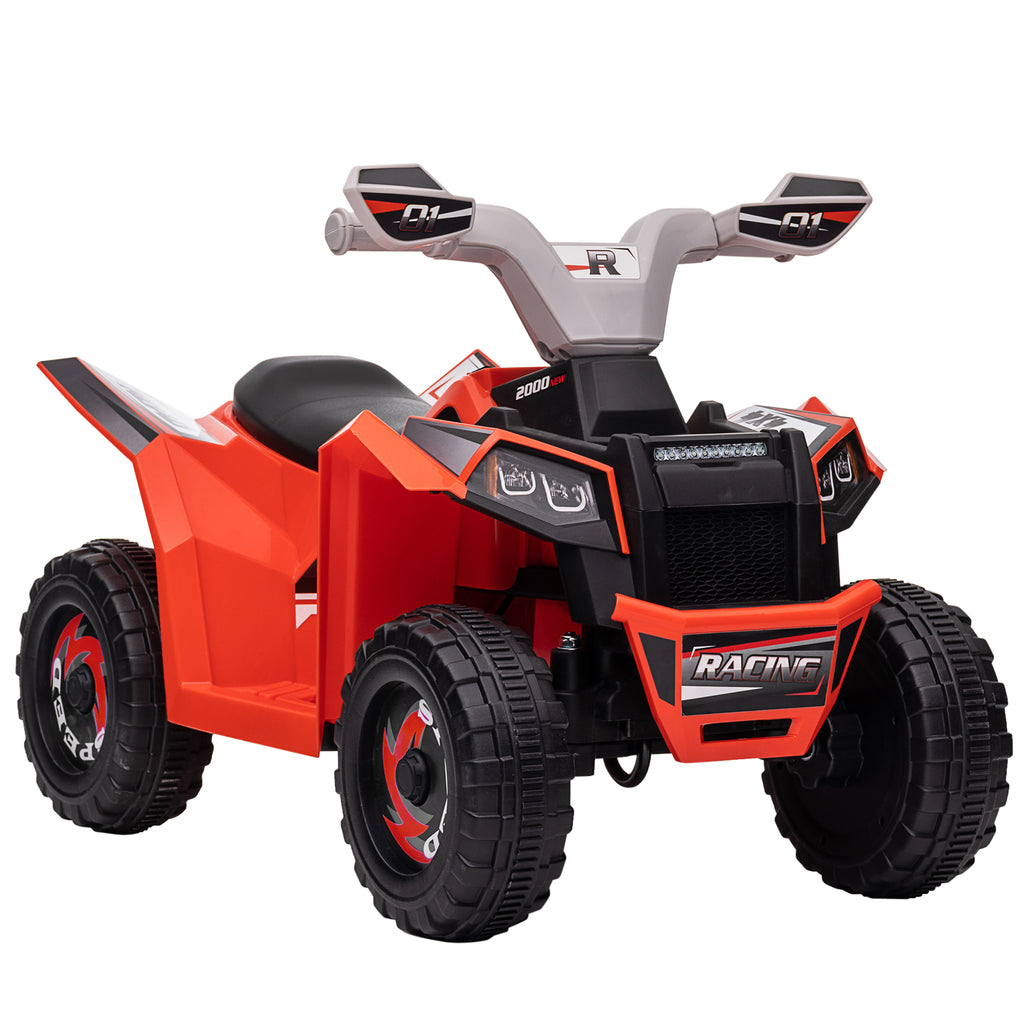 Quad électrique pour enfants véhicule à batterie 6V avec marche avant et arrière 70L x 41,5l x 48,5H cm Rouge-0