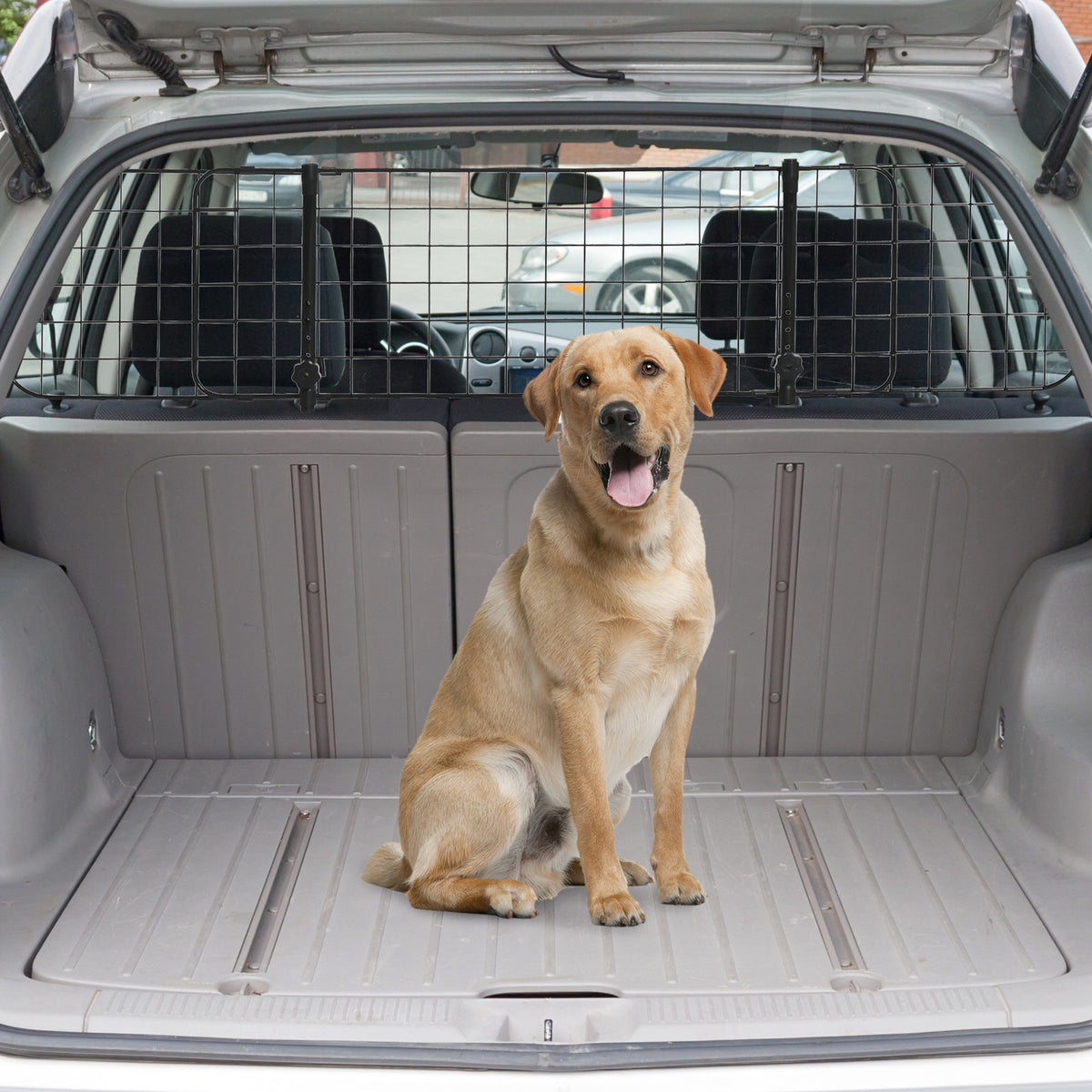 Grille de séparation voiture universelle pour chien, barrière de protection adaptée aux SUV et aux sièges auto, largeur réglable sans outils, installation facile, noir-1