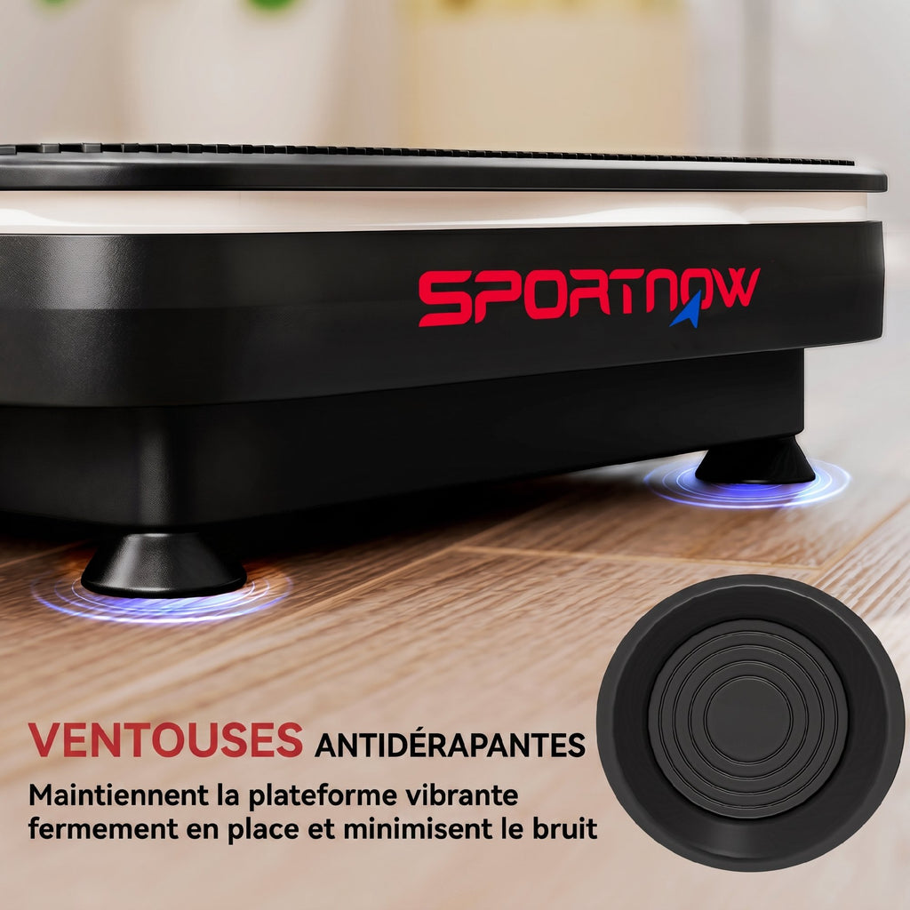 Plateforme Vibrante avec Lumières, Bluetooth, 3 Programmes, 99 Vitesses, Télécommande, Écran LED, 47x32x12cm, Noir-7