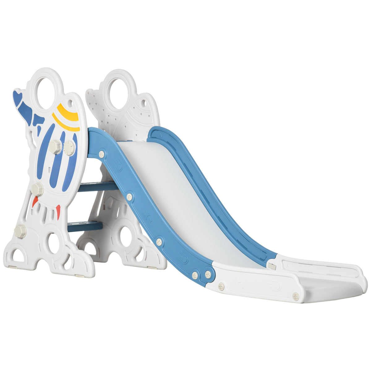 Toboggan pour enfants toboggan intérieur pour enfant, de 18 à 36 mois, jusqu'à 30 kg, 157L x 46,5l x 80H cm, bleu-0
