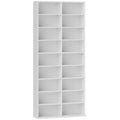 Rangements pour CD et DVD 18 compartiments capacité max. 640 CD/360 DVD 430 Blu-ray 78,5 x 24 x 175 cm blanc-0