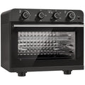 Friteuse à Air Chaud 36L, Four à Air Chaud 1800 W avec Rôtissoire, Plaque de Cuisson, Panier de Friture et Grille, Noir-0