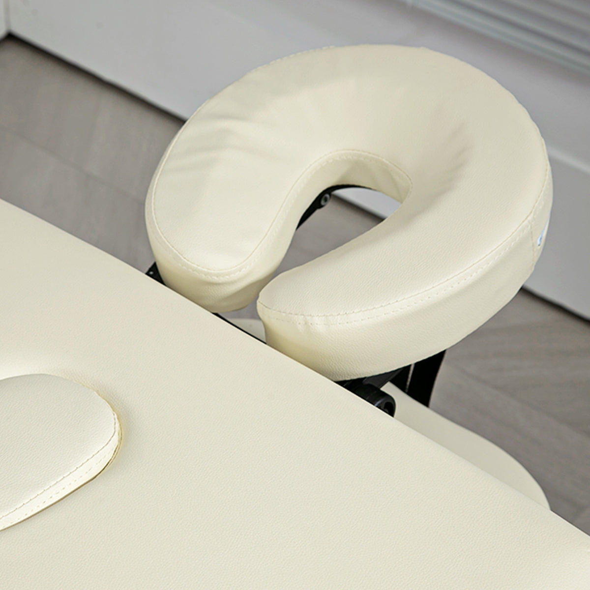 Table de massage pliable portable + housse de transport charge max. 225 Kg hauteur réglable 210 x 90 cm crème-7