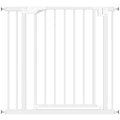 Barrière de Sécurité pour Chiens et Bébés 76 à 88 cm avec Extension, Fixation par Pression sans Perçage, 76 à 88 cm, Blanc-0