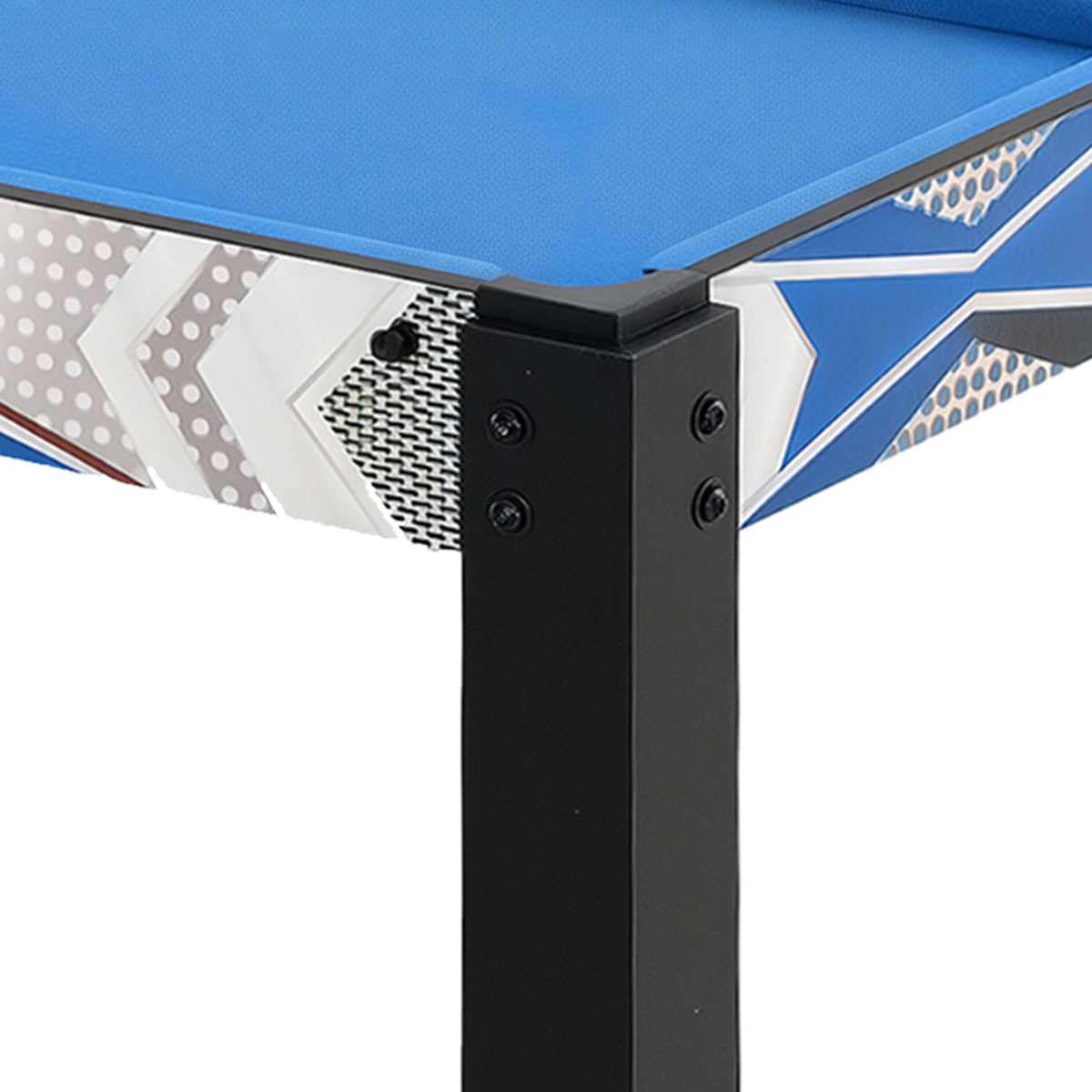 Mini Table de jeux multifonctions 5 en 1, Billard, ping-pong, jeu de palets, mini basket, tir à l'arc, bleu-9