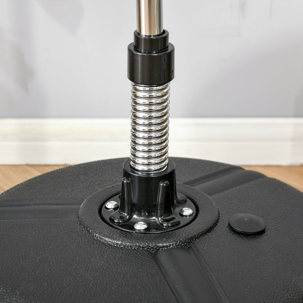 Punching ball sur pied réglable hauteur 133 -151 cm, sac de frappe sur pied 2 gants base lesté 45 x 45 x 133-151 cm noir-8